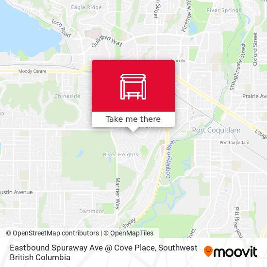 Eastbound Spuraway Ave @ Cove Place map