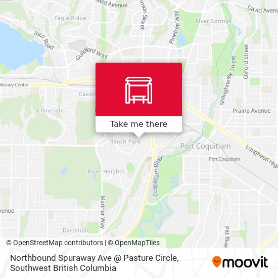 Northbound Spuraway Ave @ Pasture Circle map