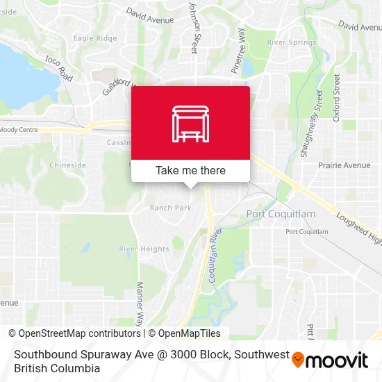 Southbound Spuraway Ave @ 3000 Block map