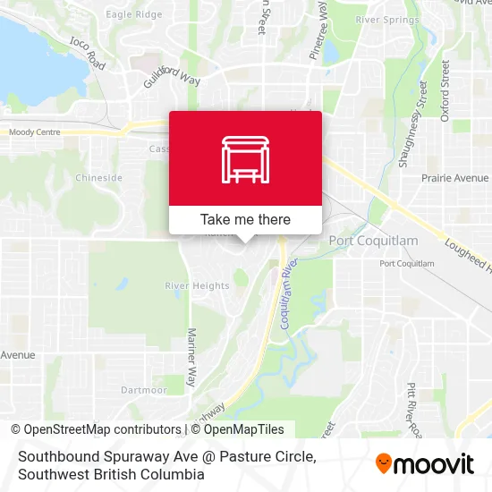 Southbound Spuraway Ave @ Pasture Circle map