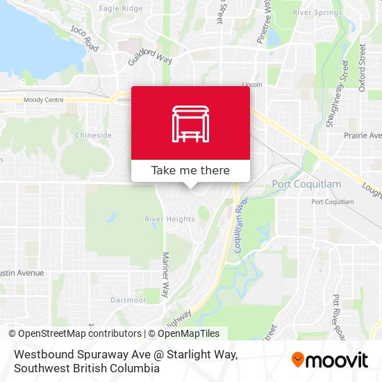 Westbound Spuraway Ave @ Starlight Way map