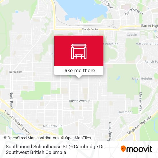 Southbound Schoolhouse St @ Cambridge Dr map