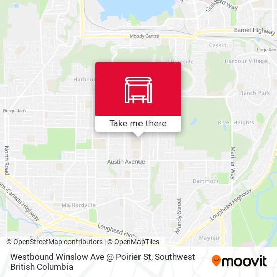 Westbound Winslow Ave @ Poirier St map