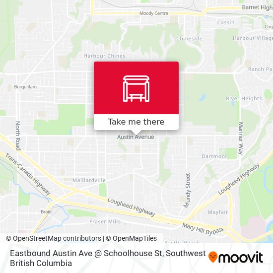 Eastbound Austin Ave @ Schoolhouse St map
