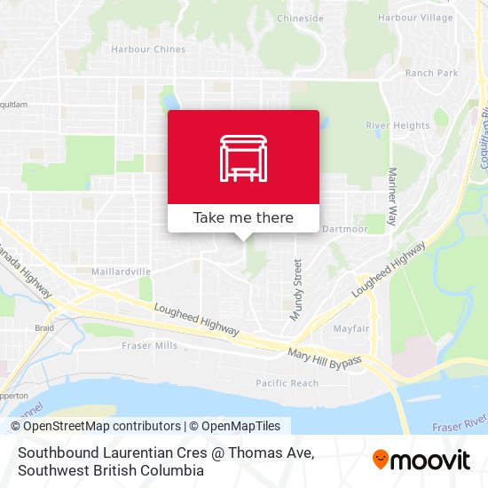 Southbound Laurentian Cres @ Thomas Ave map