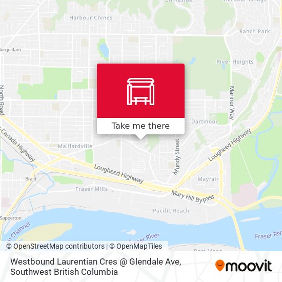 Westbound Laurentian Cres @ Glendale Ave map