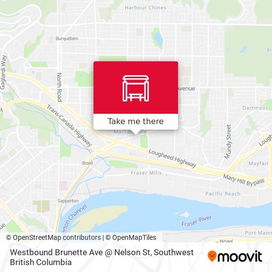 Westbound Brunette Ave @ Nelson St map