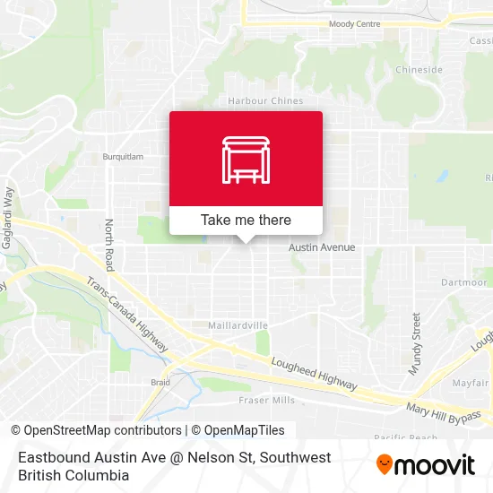 Eastbound Austin Ave @ Nelson St map