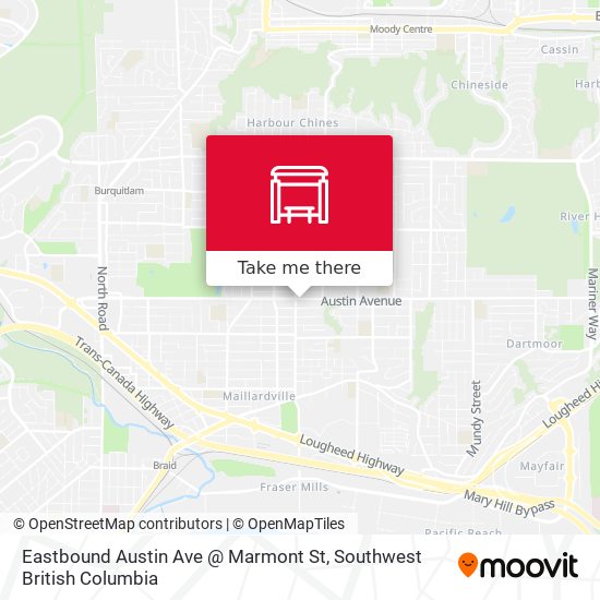 Eastbound Austin Ave @ Marmont St map