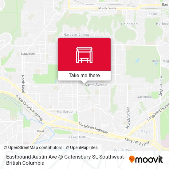 Eastbound Austin Ave @ Gatensbury St plan