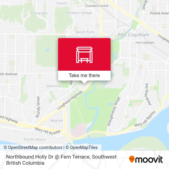 Northbound Holly Dr @ Fern Terrace map