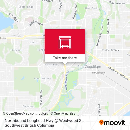 Northbound Lougheed Hwy @ Westwood St map