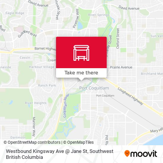 Westbound Kingsway Ave @ Jane St plan