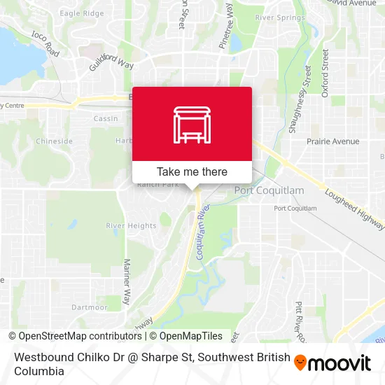 Westbound Chilko Dr @ Sharpe St map