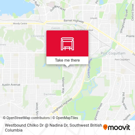 Westbound Chilko Dr @ Nadina Dr map