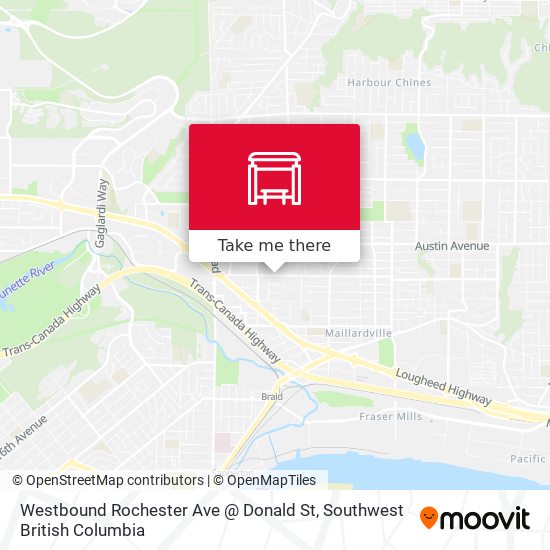 Westbound Rochester Ave @ Donald St plan