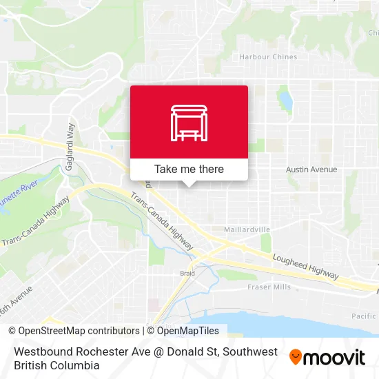 Westbound Rochester Ave @ Donald St plan