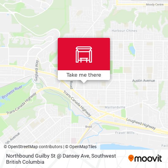 Northbound Guilby St @ Dansey Ave map