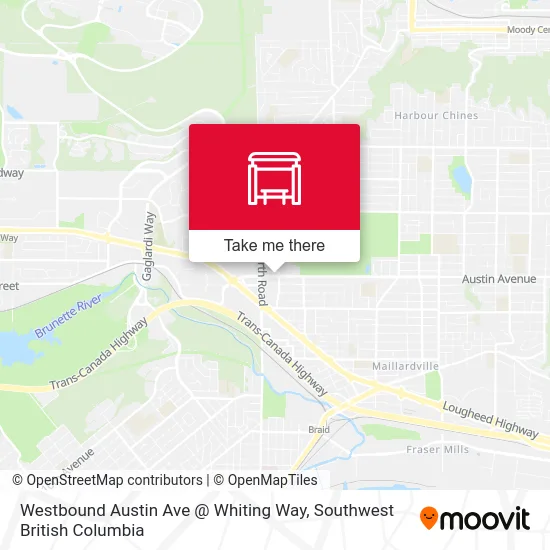 Westbound Austin Ave @ Whiting Way map