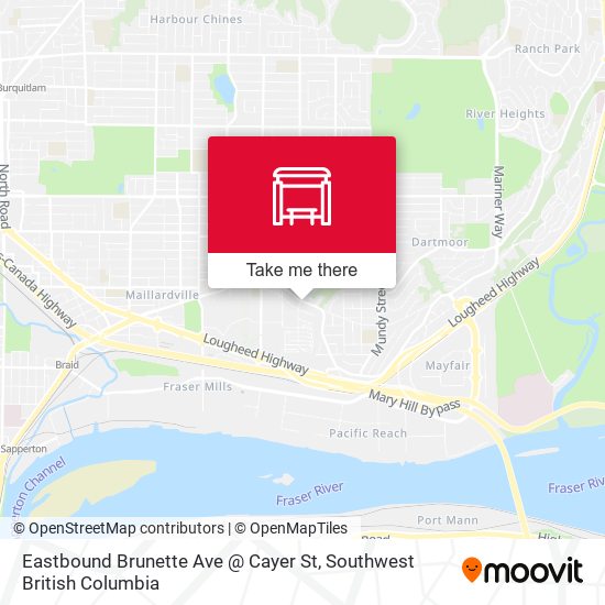 Eastbound Brunette Ave @ Cayer St map