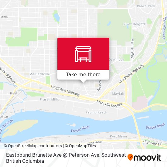 Eastbound Brunette Ave @ Peterson Ave map