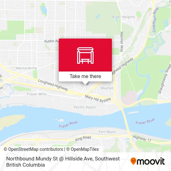 Northbound Mundy St @ Hillside Ave map