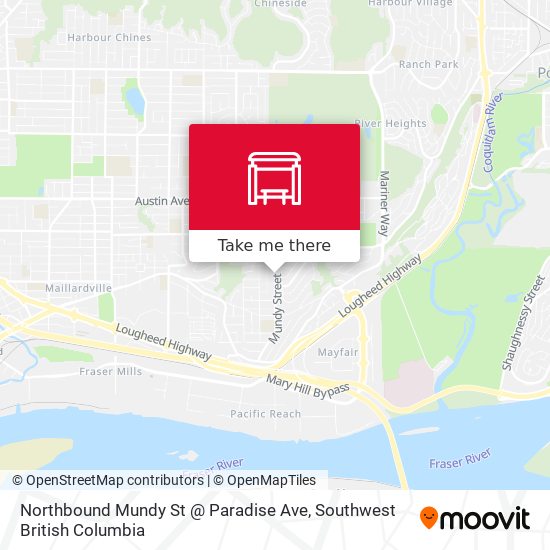 Northbound Mundy St @ Paradise Ave map