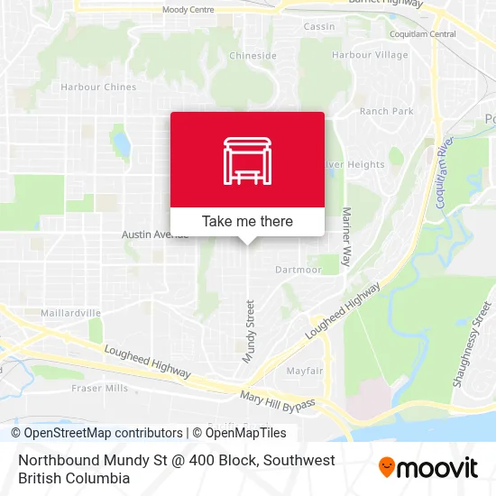 Northbound Mundy St @ 400 Block map