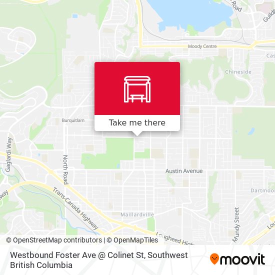 Westbound Foster Ave @ Colinet St map