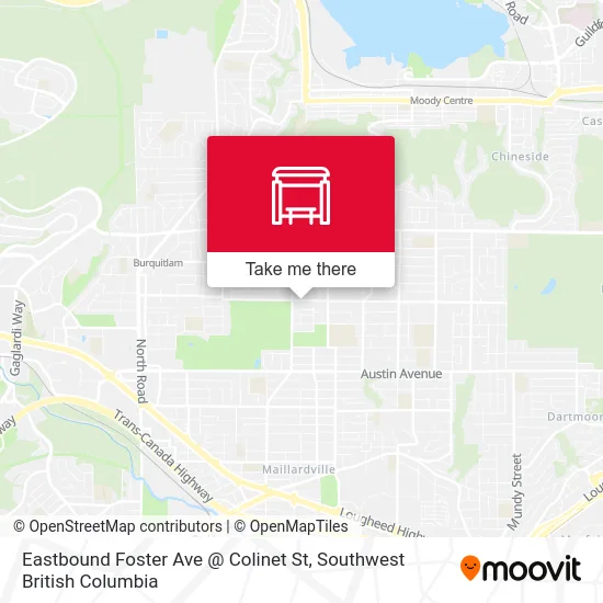 Eastbound Foster Ave @ Colinet St map