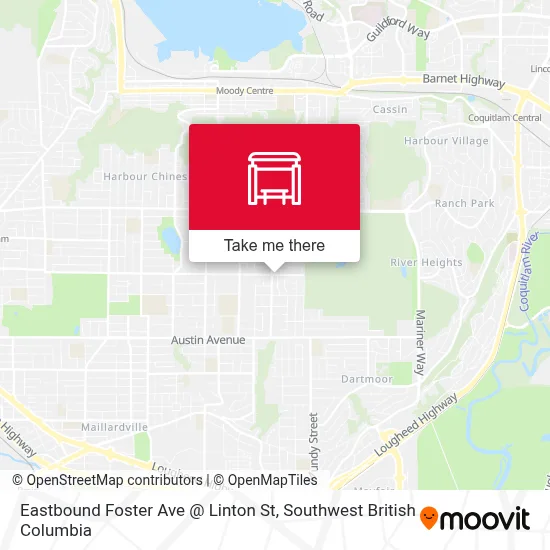Eastbound Foster Ave @ Linton St map