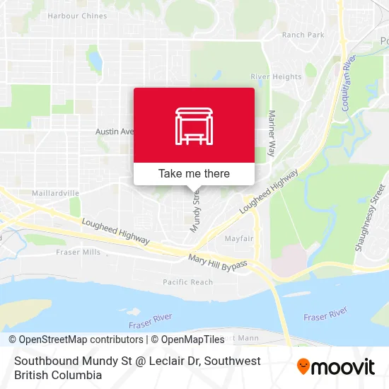 Southbound Mundy St @ Leclair Dr map