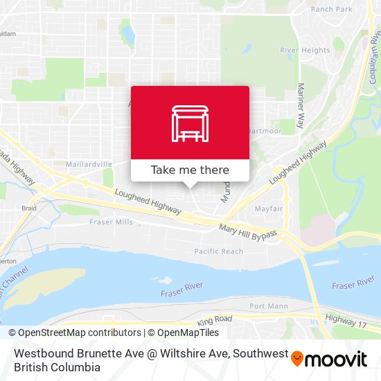 Westbound Brunette Ave @ Wiltshire Ave map