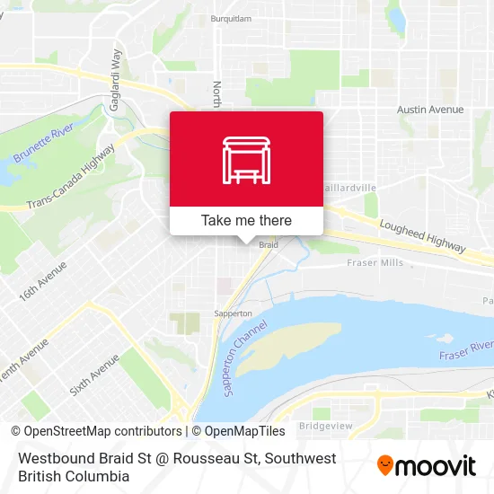 Westbound Braid St @ Rousseau St map