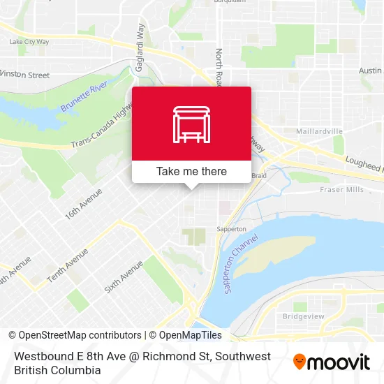 Westbound E 8th Ave @ Richmond St map