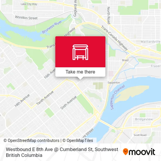 Westbound E 8th Ave @ Cumberland St plan