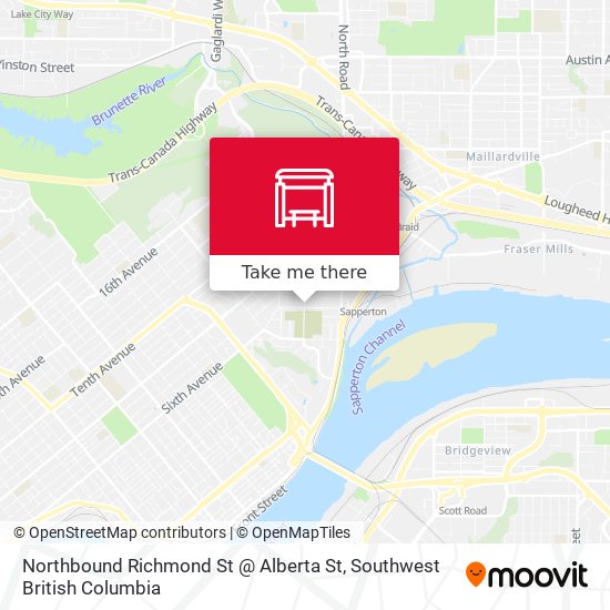Northbound Richmond St @ Alberta St map