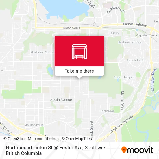 Northbound Linton St @ Foster Ave map