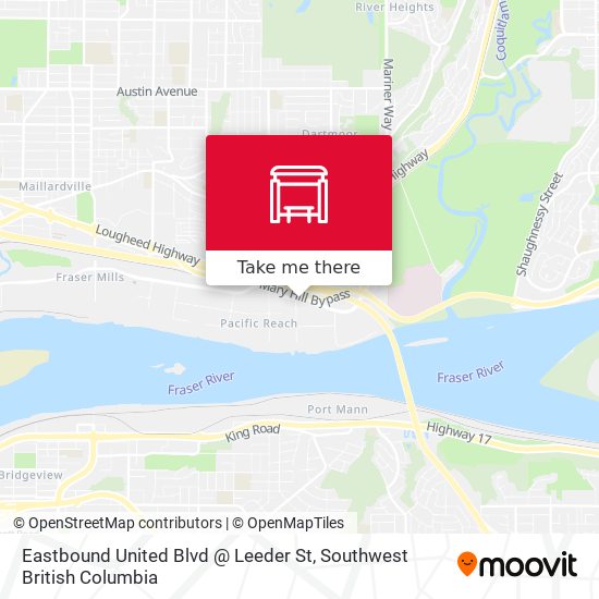 Eastbound United Blvd @ Leeder St map