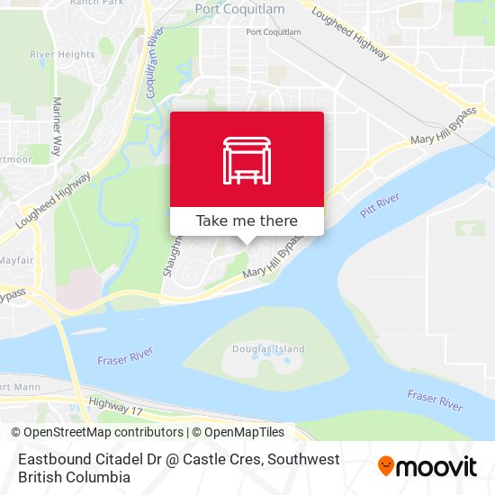Eastbound Citadel Dr @ Castle Cres map