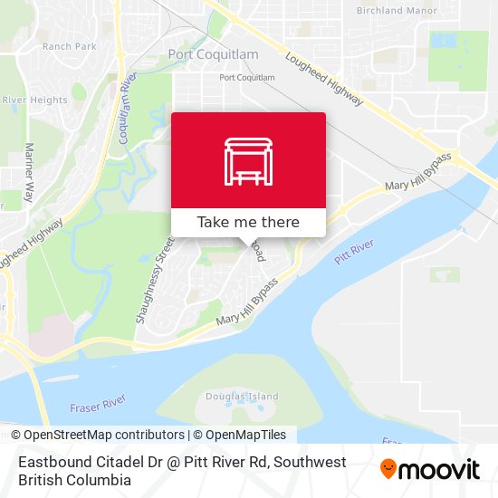Eastbound Citadel Dr @ Pitt River Rd map