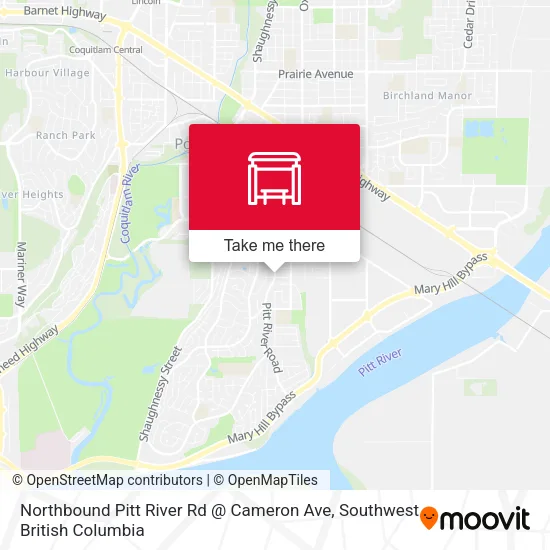 Northbound Pitt River Rd @ Cameron Ave map