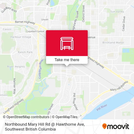 Northbound Mary Hill Rd @ Hawthorne Ave map