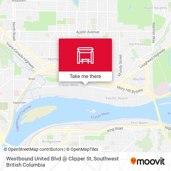 Westbound United Blvd @ Clipper St plan