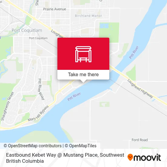 Eastbound Kebet Way @ Mustang Place map