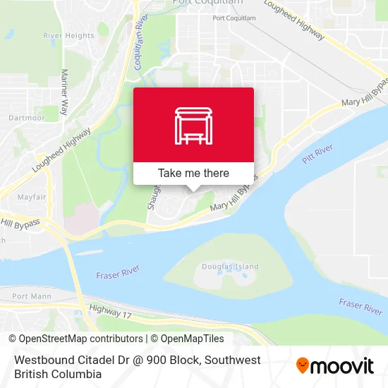 Westbound Citadel Dr @ 900 Block map