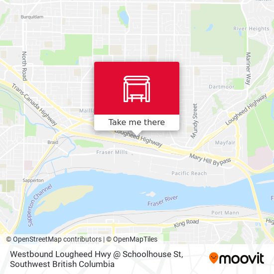 Westbound Lougheed Hwy @ Schoolhouse St map