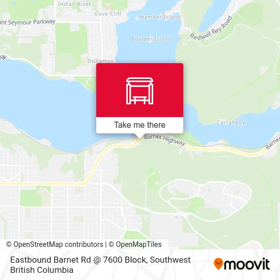 Eastbound Barnet Rd @ 7600 Block map