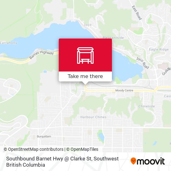 Southbound Barnet Hwy @ Clarke St map