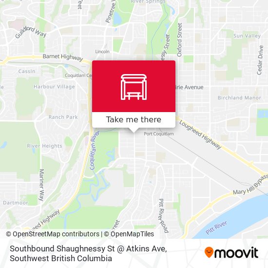 Southbound Shaughnessy St @ Atkins Ave map